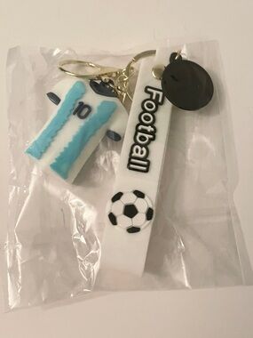 Lionel Messi Argentina #10 Soccer Jersey Keychain Football